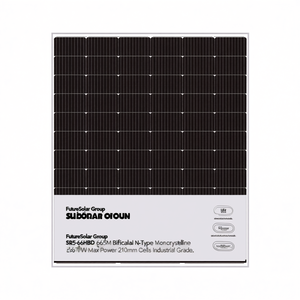 Panneau solaire monocristallin bifacial de type N FutureSolar Group SR5-66HBD 665M, puissance maximale de 670 W, cellules de 210 mm, qualité industrielle - Product Image 2