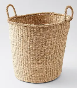 Última gran venta cesta de hierba de mar aspecto de lujo cesta de hierba de Mar hecha a mano elegante para el almacenamiento de la cocina del hogar con precio barato - Product Image 5