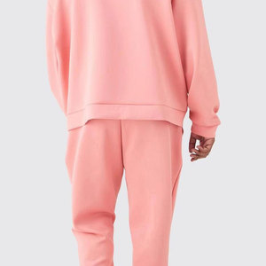 350gsm Top Quality Blank Heavyweight Tracksuit Men's Tracksuits 100% Cotton Sweatshirt Custom Streetwear Hoodie - Product Image 5