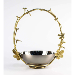 Hoja de oro perfecta para servir comida Cuenco de chocolate de metal con acabado dorado de Calidad exclusiva con adorno en bodas y eventos elegantes - Product Image 4