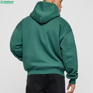 Sudadera con capucha y cremallera personalizada estilo streetwear, forro polar suave de invierno, tejido French Terry, corte holgado, hombros caídos, secado rápido, transpirable, 400g, unisex - Product Image 2