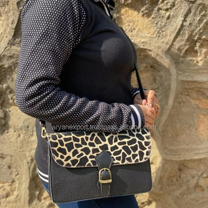 Nuevos bolsos de hombro de cuero de piel con estampado de animales de estilo occidental, bolsos de mano laterales de piel auténtica de alta calidad - Product Image 2