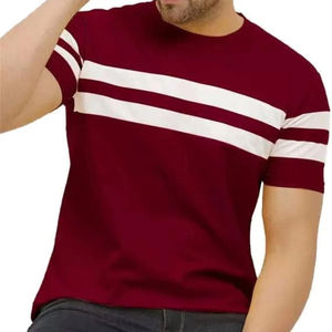 เสื้อยืดลำลองคุณภาพสูงสำหรับผู้ชาย ผ้าโพลีเอสเตอร์/คอตตอน แขนสั้น รับปักลายตามสั่ง ขายส่ง - Product Image 6