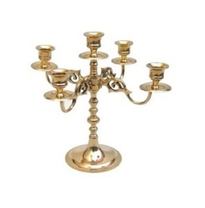 Hot Selling Brass <b>Tall</b> Candelabra With Five Candle in Gold Plated for Dinner Party <b>Table</b> Centerpiece Available Customized Size. - Product Image 4