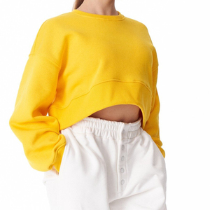 Autumn Women's Custom Hoodie Streetwear Crewneck Sweatshirt with Embroidered Logo Cropped for Yoga & Gym Workout - Product Image 5