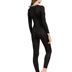 Ropa deportiva de la mejor calidad Capa base para mujer Servicio OEM de MOQ bajo Capa base térmica para correr de color negro para mujer - Product Image 2