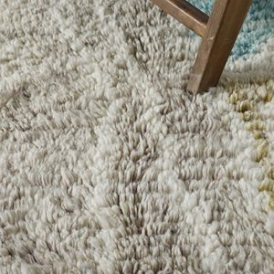 Tapis moderne marocain Beni Ourain fait à la main abstrait Kilim Design laine/soie épais lavable adolescent salon rectangulaire couloir ensemble - Product Image 2