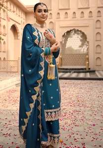 Dernière collection d'été de créateurs, costume Salwar pakistanais tendance pour la fête, fabriqué en Inde, prix de gros - Product Image 6