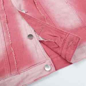 Veste en jean d'hiver pour homme OEM 2024, style vintage déchiré et délavé, 100% coton, écologique et respirant - Product Image 3