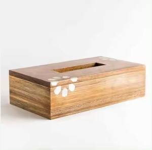 กล่องกระดาษทิชชูโลหะกล่องใส่กระดาษเช็ดหน้าทรงสี่เหลี่ยมเคลือบด้วยผง/เคลือบทองดีไซน์ทันสมัย - Product Image 4