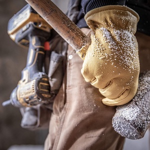 Gants en cuir de vachette Gants de travail d'hiver en cuir résistant à l'eau avec une durabilité accrue et des gants de sécurité à prise supérieure - Product Image 3