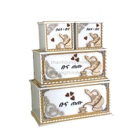 Produit chaud 2025 Éthiopie Cérémonie du café Ensembles de table basse Emballage en bois Petit ensemble de café Boîte-cadeau du Vietnam pour les grossistes