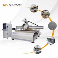 Router CNC ATC Multifuncional 2130 con Cuchilla de Sierra para Etiquetado y Madera 360 °   Máquina de ensamblaje de muebles con etiquetado automático y sierra rotativa