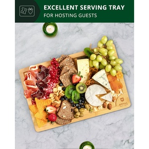 Tagliere in Bambù e Legno d'Ulivo 30x20 cm con Manico, Vassoio Rettangolare per Cucina, Blocchi da Taglio Sostenibili - Product Image 6