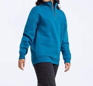 Sudadera Casual de Mujer con Media Cremallera y Cuello Alto, Holgada, con Bolsillos, Estilo Urbano 2025, Gran Venta - Product Image 2