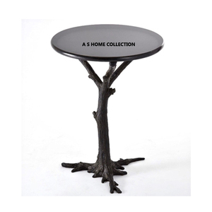 Table d'appoint en aluminium, métal, feuille de palmier, finition dorée, pour le salon, meilleure vente, nouveau design tendance - Product Image 6