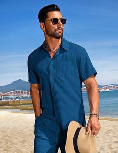 ชุดกางเกงขาสั้นผ้าคอตตอนผ้าพิมพ์ลายสีพื้นสำหรับผู้ชายแฟชั่นใหม่ล่าสุดสำหรับฤดูหนาว - Product Image 2