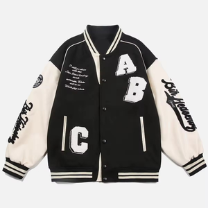 Chaqueta de Béisbol Personalizada de Alta Calidad con Logotipo OEM de Fábrica para Hombre, Poliéster/Algodón, Bordado Varsity, Ecológica, para Invierno y Actividades al Aire Libre - Product Image 2