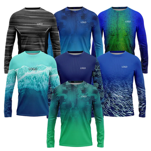 Camisetas de pesca UV con protección solar ajustadas de secado rápido de rendimiento de sublimación de manga larga de alta calidad personalizadas - Product Image 1