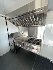 8X16 Mobile Kitchen Food Trailer Custom Build Street Snack Food Truck with Fruit & Milk 2300W Power 1 Year Warranty for Sale - Product Image 3