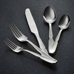 Couverts Modernes Personnalisés avec Logo Épais Rectangulaire en Métal Poignée Royal Luxe Élégant en Acier Inoxydable Argent Miroir Poli - Product Image 6