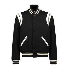 Chaqueta Bomber Varsity de lana de alta calidad, a prueba de sol, con calefacción, diseño a cuadros 3D personalizado, bolsillo de tela de invierno de béisbol de calle alta - Product Image 5