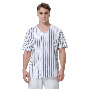 2023 échantillon gratuit en gros de qualité supérieure logo personnalisé maillot dans toutes les couleurs Baseball chemises rayées pour unisexe maillot de Baseball d'été - Product Image 2