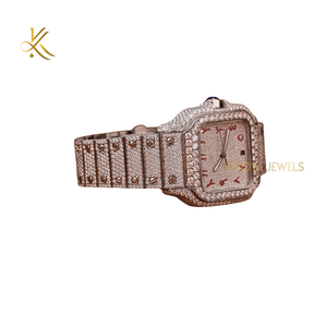 Montre en diamant Moissanite pour hommes avec artisanat de qualité supérieure Style de luxe intemporel et brillance brillante pour une tenue élégante - Product Image 4