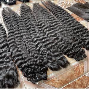 Extensions de cheveux vierges humains de qualité supérieure, cheveux bouclés vietnamiens Remy, bouclés crépus, bouclés profonds, bouclés Jerry, pour femmes noires, tissage de cheveux - Product Image 6