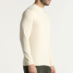 Camiseta de Manga Larga de Alta Calidad para Hombre, Camiseta Ligera de Color Liso, Camiseta de Manga Larga Informal para Adultos - Product Image 2