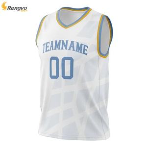 Vente en gros de débardeurs en jersey de basket-ball en maille respirante imprimés personnalisés pour garçons vêtements de sport de grande taille avec motif et logo uniques - Product Image 1