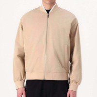 Veste varsity en toile à capuche longue pour homme avec fermeture à bouton unique et poches