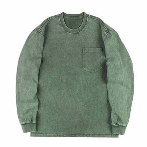 Vintage Acid Wash Oversized para hombres Unisex Streetwear Pullover Parejas Sudaderas - Product Image 3