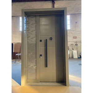 Puertas Modernas de Acero de Alta Calidad para Entrada Principal de Villas y Apartamentos de Lujo con Aspecto de Piedra - Moderndoor - Product Image 1