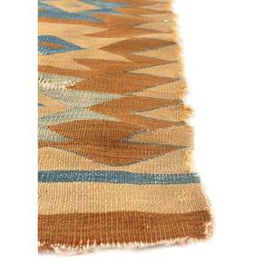 พรมขนสัตว์สีเบจและสีน้ำตาลแบบคลาสสิกของ Nayaab ลายเรขาคณิตสี่เหลี่ยมผืนผ้า ทำด้วยมือ สำหรับห้องนั่งเล่นหรือห้องนอน-Paem-1002 - Product Image 4