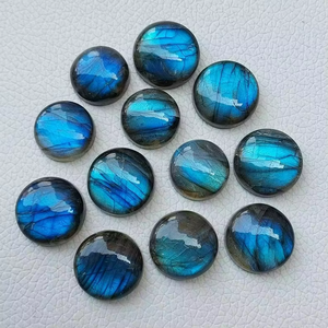 Cabujones Redondos de Labradorita Azul, Labradorita Azul Brillante, Cabujones de Piedras Preciosas de Labradorita Sueltas en Forma Redonda a Precio de Mayoreo - Product Image 3