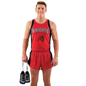 Uniforme de pista y campo cómodo para hombres de la mejor calidad, ropa deportiva de poliéster transpirable para verano de talla grande disponible - Product Image 4