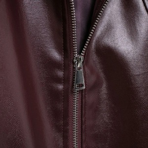 2025 Women's Cropped Faux Leather Jacket with Long Sleeves Autumn Casual for Camel Coat Featuring Cotton Fill Ladies Outerwear - Product Image 2