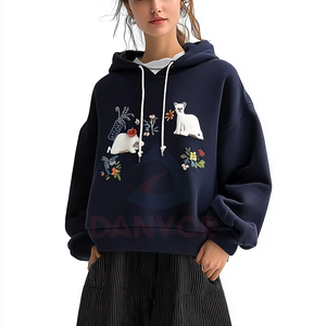 Sudadera con Capucha de Forro Polar Grueso de Primera Calidad para Mujer, con Logotipo Frontal, para Deportes de Invierno, con Bordado - Product Image 5