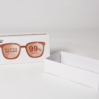 Boîte d'emballage pour lunettes de vue haut de gamme en carton gris mat avec conception réutilisable, taille personnalisée disponible