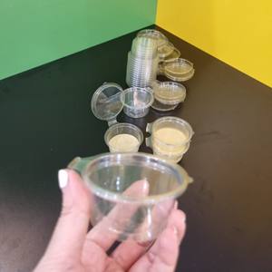 2oz 60ml Emballage alimentaire Récipient jetable en plastique PET Tasse à sauce avec couvercle à charnière Fournisseur du Vietnam - Product Image 5