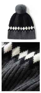 หมวกบีนนี่ไหมพรมถักลายเคเบิลแบบแจ็คการ์ด นุ่ม อุ่น สำหรับฤดูหนาว ผลิตจากขนสัตว์แท้ 100% คุณภาพดี รุ่นใหม่ สำหรับทุกเพศ - Product Image 3