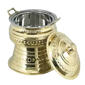 Color dorado y plateado, nuevo plato clásico para frotar, forma grande, decorativo único, diseñador antiguo, plato grande y elegante para calentar alimentos - Product Image 1