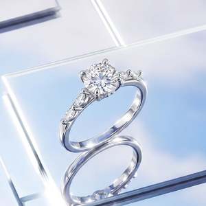 Jeulia Bypass Emerald Cut Engagement <b>Ring</b> in Rhodium Plated Sterling Silver - Product Image 4