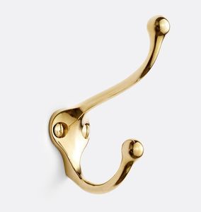 Handcrafted Brass <b>Wall</b> Hooks <b>for</b> Hanging <b>Clothing</b>-Eco-Friendly Classic Design with Durable Material - Product Image 1