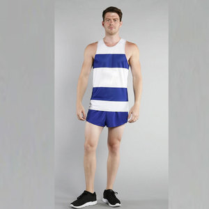 Camiseta sin mangas con cuello redondo personalizada al por mayor, camiseta de hombre de talla grande para fitness, gimnasio, correr, entrenamiento, transpirable, de punto, nuevo estilo - Product Image 2