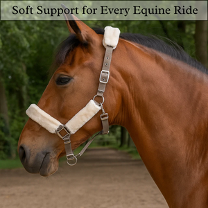 Meilleure qualité Western Horse Halter équestre doux polaire avec logo personnalisé PP Nylon cuir équitation directement fabricant Inde - Product Image 2