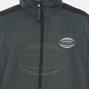 เสื้อแจ็กเก็ตสำหรับวิ่งของผู้ชายมีผ้ายืดคอตั้งโลโก้ด้านหน้าระบายอากาศได้ดีสำหรับฝึกซ้อมและกรีฑา - Product Image 5