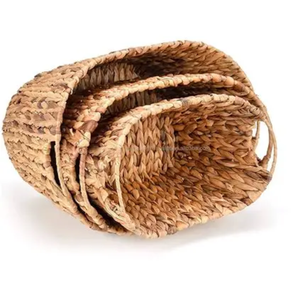 NATURAL WATER HYACINTH STORAGE <b>BASKET</b> ECO FRIENDLY - Product Image 4