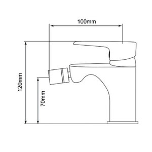 Rubinetto bidet monocomando serie Neva (Mirtak 68172) - Product Image 2